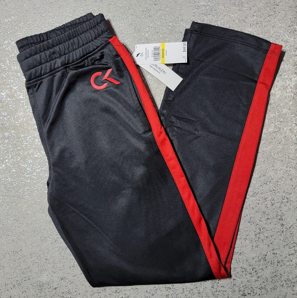 🖤❤️NEW Calvin Klein Performance Black/Red Boys TrackPants Medium (10/12)